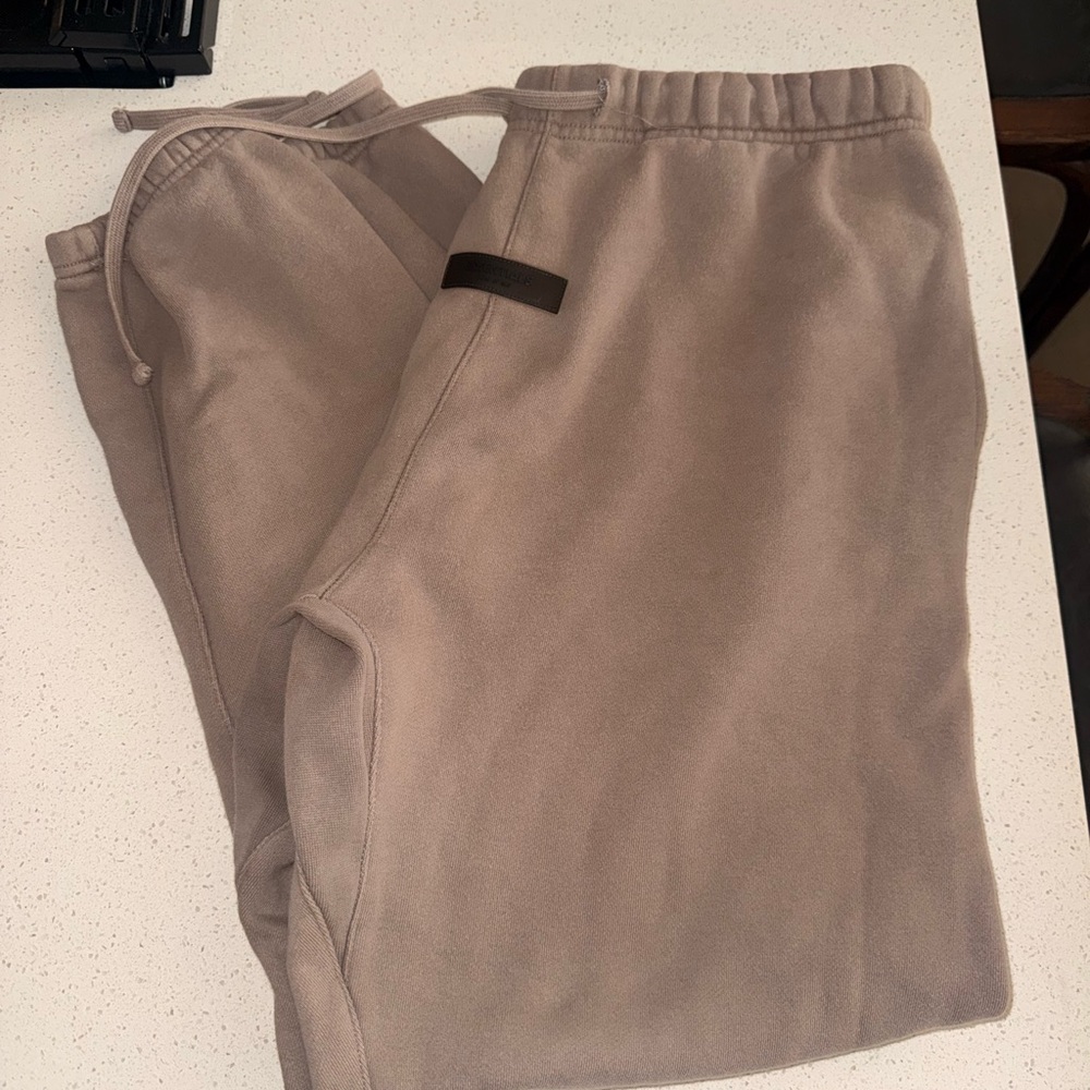 Essentials Fear of God Tan Sweatpants with Drawstring